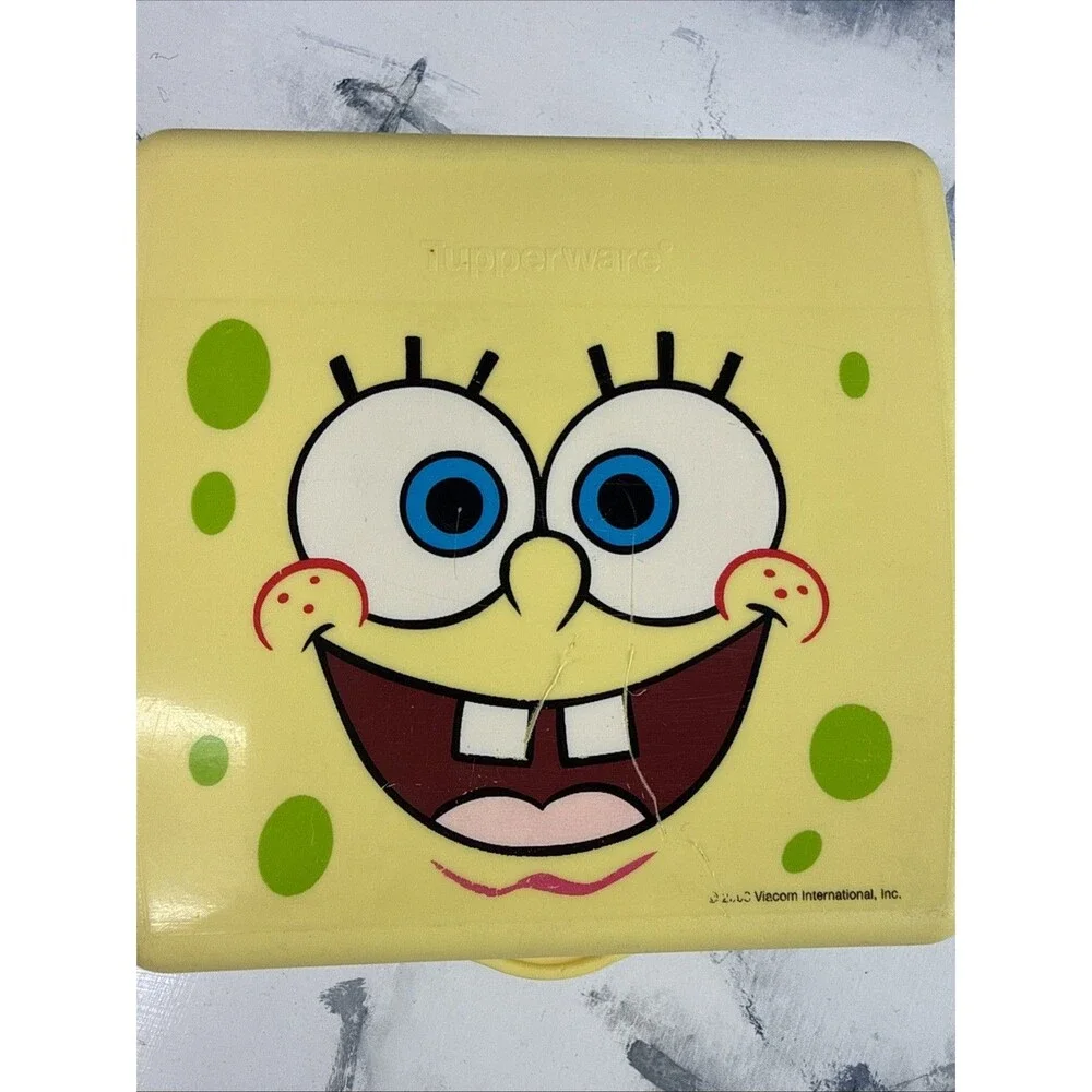 Vintage Tupperware SpongeBob SquarePants Sandwich Keeper Container Made in USA